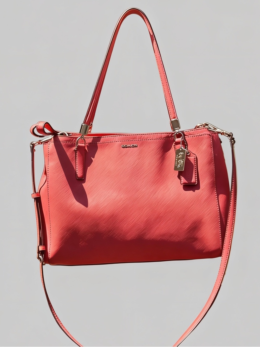 Coach Madison Saffiano Leather Christie Tote Bag OS